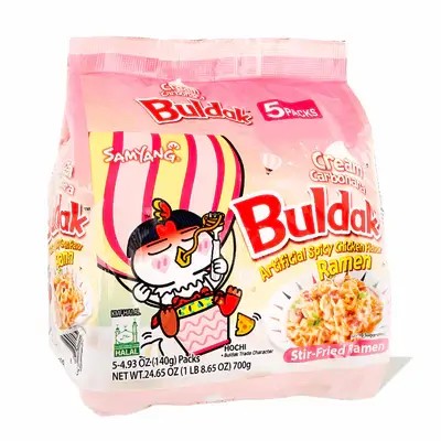 BG12546_SamyangBuldakRamenCreamCarbonaraHotChicken5pack_Product_400x400 Buldak Creamcarbonara Family Pack - Image 1