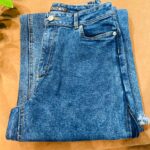 Enzon Womens Wide Leg Denim – Blue Acid