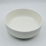 Minimalist Ribbed Ceramic Serving Bowl
