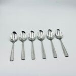 Textured Handle Stainless Steel Spoons – 6 Piece Set