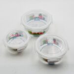3PCS Glass Food Storage Bowl Set with Airtight Lids - Image 3