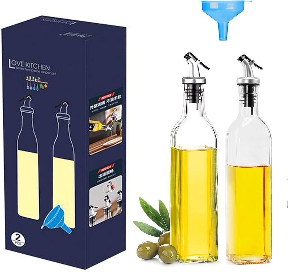 WhatsApp Image 2026-05-25 at 19.22.52 2 Pcs Oil Bottle Set – Glass with Pourer - Image 1