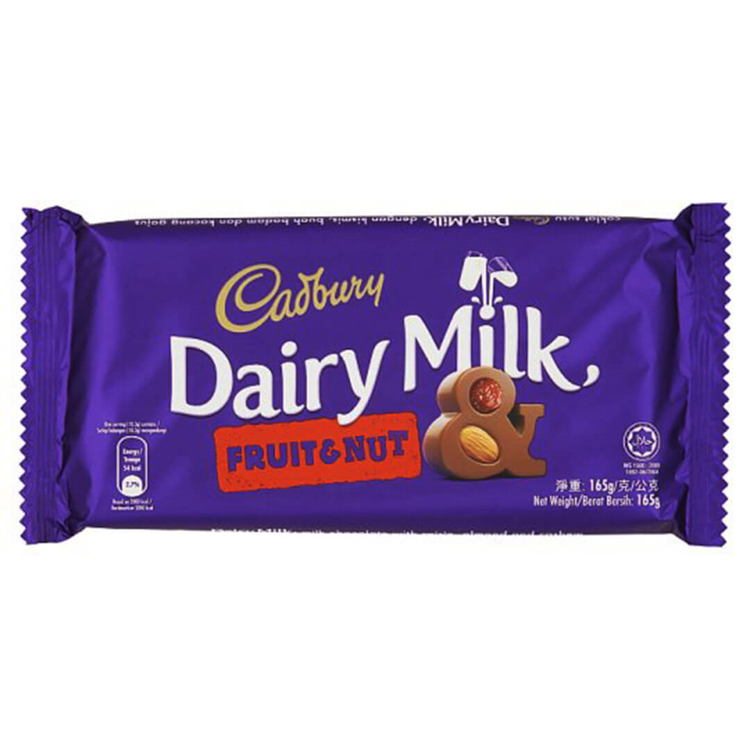 cadbury-fruit-nut-160g Cadbury Dairy Milk Fruit & Nut - Image 1