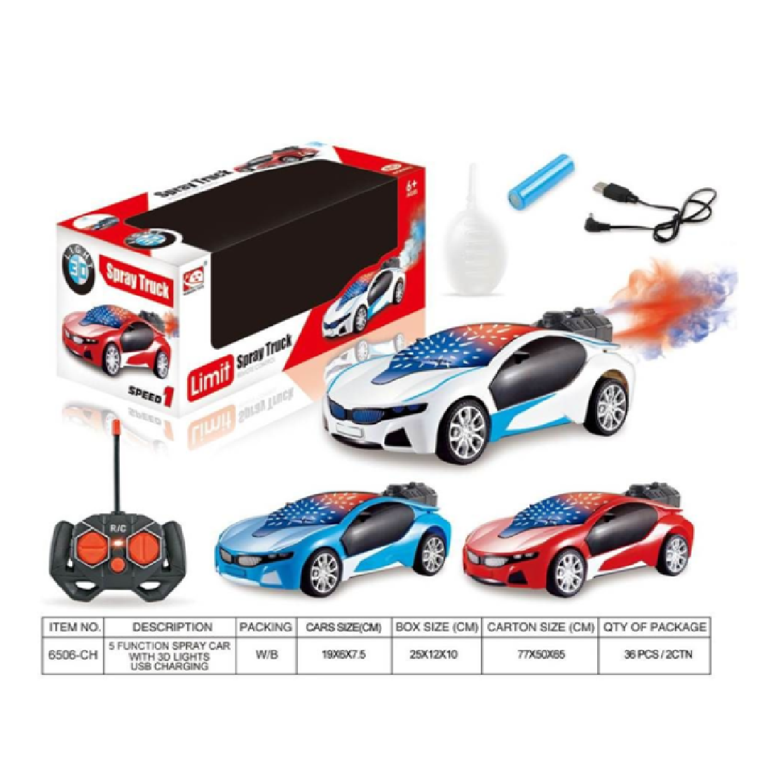 ToyMart_small car toys RECHARGABLESMOKONG Small RC Car Toy (Rechargeable, Smoke) - Image 1