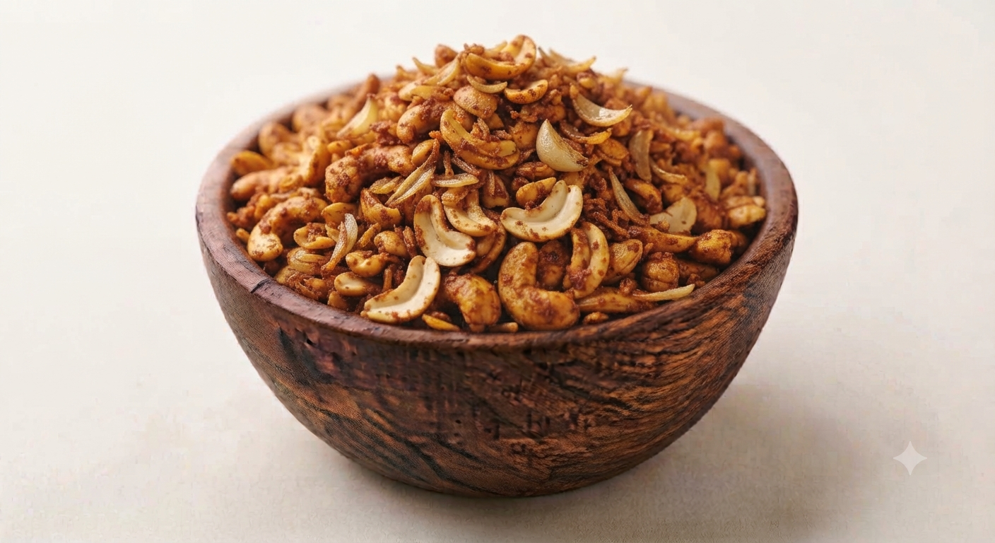GarlicDevilled-splits Garlic Devilled Cashews (Splits) 1kg - Image 1
